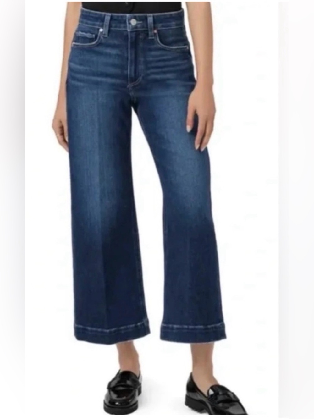 Paige crop wide leg jeans